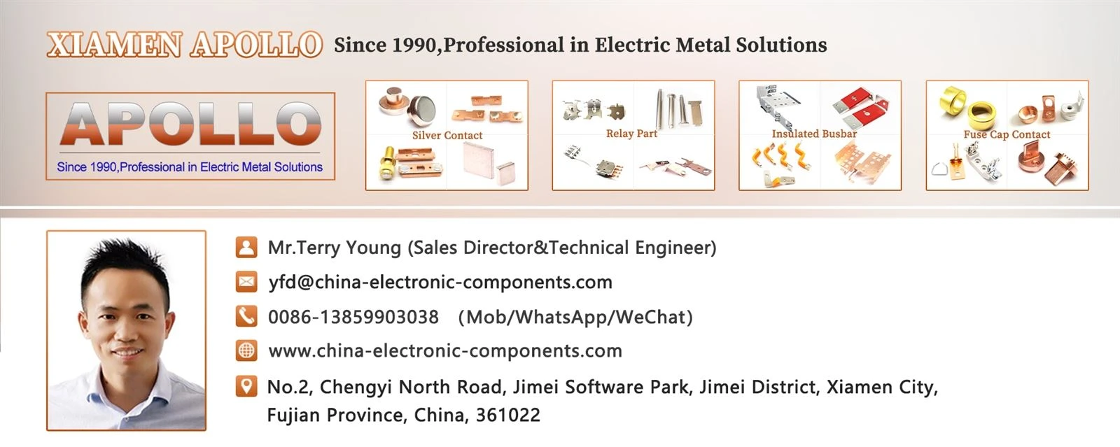 Mr. Terry from Xiamen Apollo Mr. Terry from Xiamen Apollo